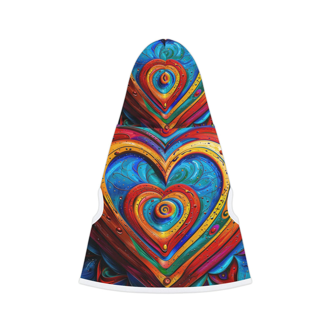 Vibrant Love Spiral - Pet Hoodie - Pets - g(0D·IO) - XXS - Black Rib -