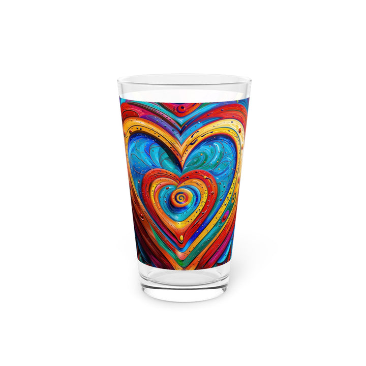 Vibrant Love Spiral - Pint Glass - Mug - g(0D·IO) - 16oz - -
