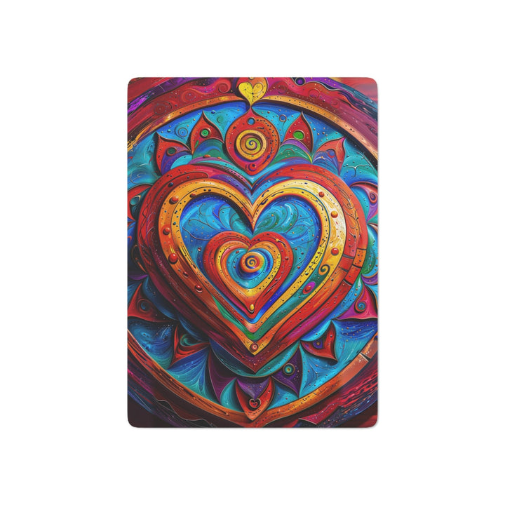 Vibrant Love Spiral - Poker Cards - Paper products - g(0D·IO) - 2.47" x 3.47" - White - Semi Glossy