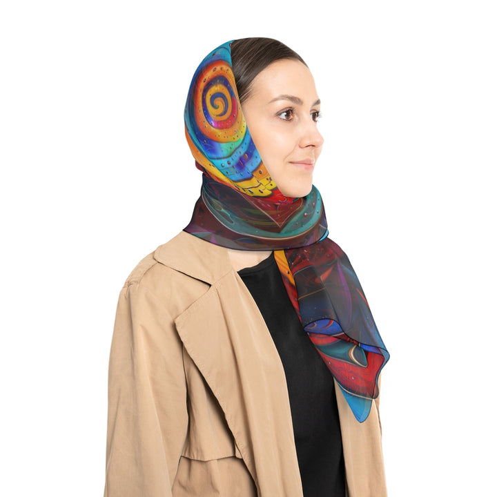 Vibrant Love Spiral - Poly Scarf - Accessories - g(0D·IO) - Poly chiffon - 50" × 50" -