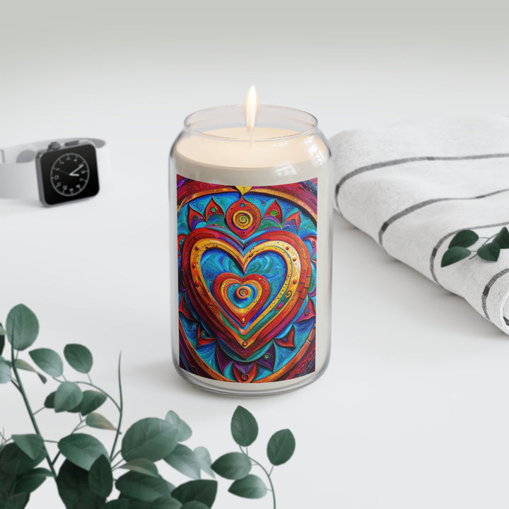 Vibrant Love Spiral - Scented Candle - Home Decor - g(0D·IO) - Vanilla Bean - 13.75oz -