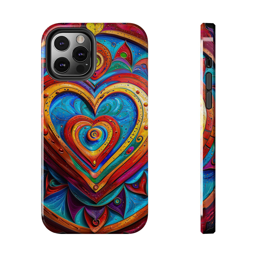 Vibrant Love Spiral - Tough Phone Case - Phone Case - g(0D·IO) - iPhone 12 Pro - -