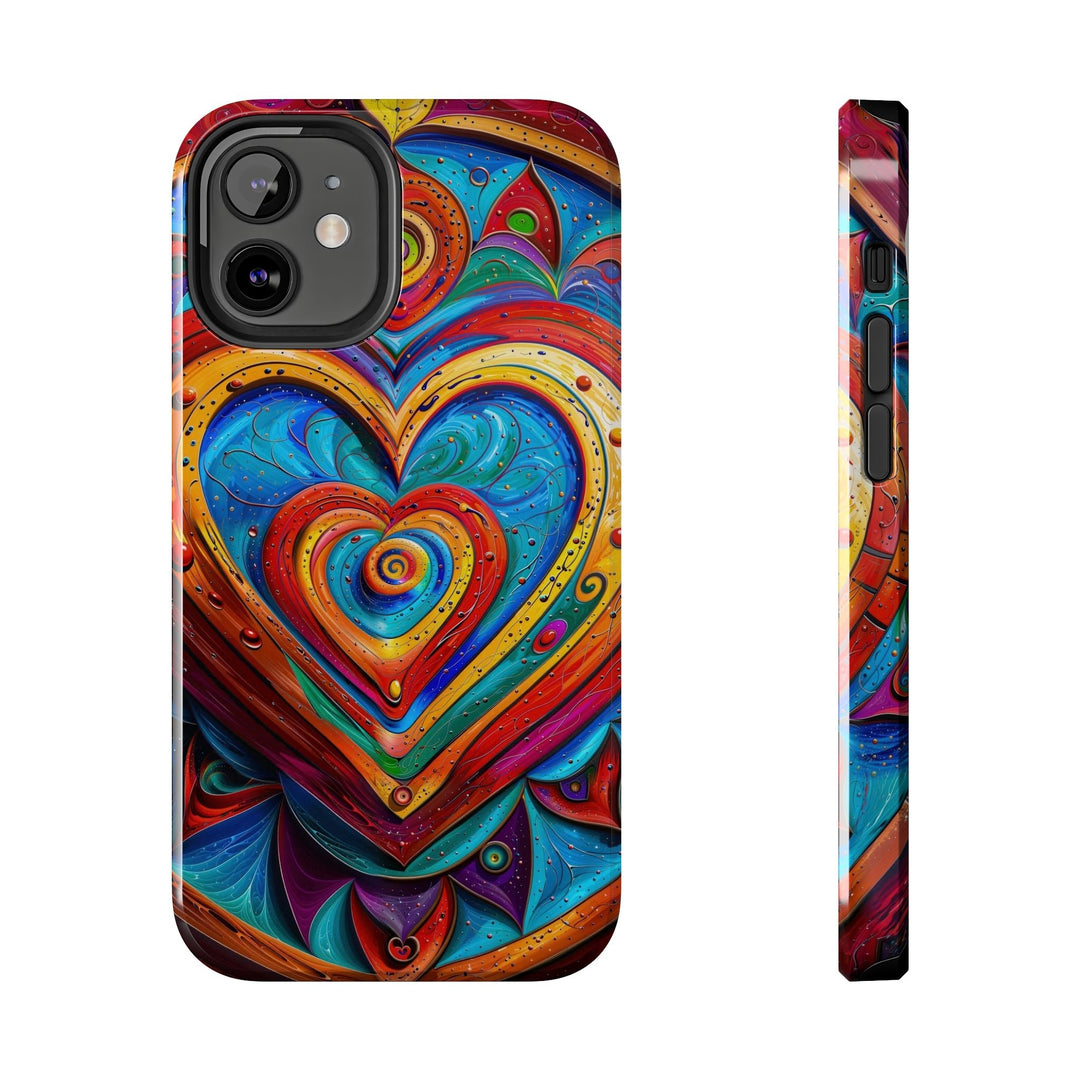 Vibrant Love Spiral - Tough Phone Case - Phone Case - g(0D·IO) - iPhone 12 Mini - -