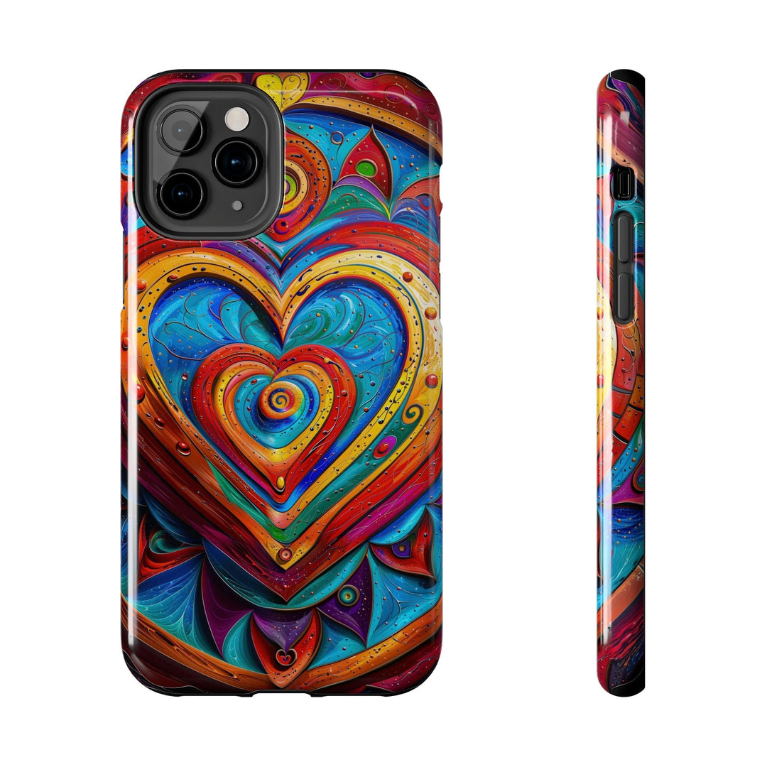 Vibrant Love Spiral - Tough Phone Case - Phone Case - g(0D·IO) - iPhone 11 Pro - -