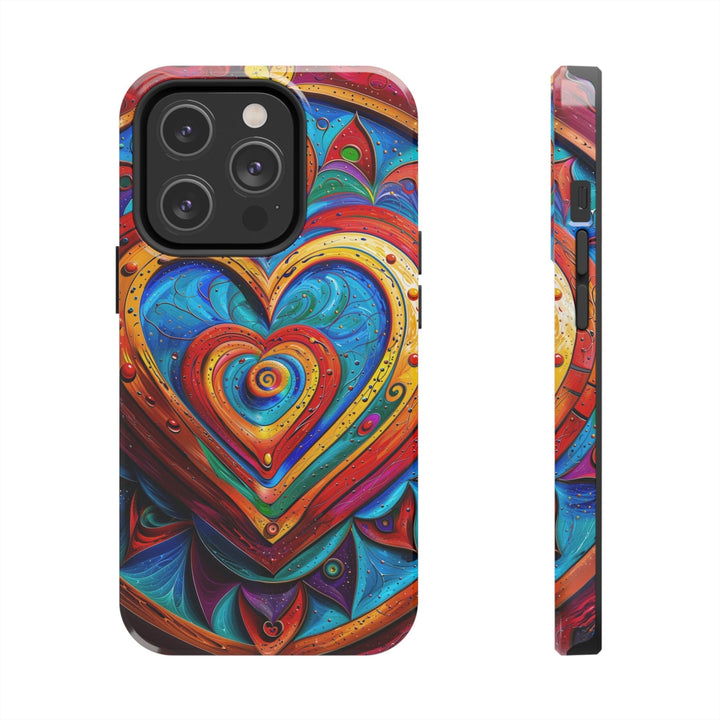 Vibrant Love Spiral - Tough Phone Case - Phone Case - g(0D·IO) - iPhone 14 Pro - -