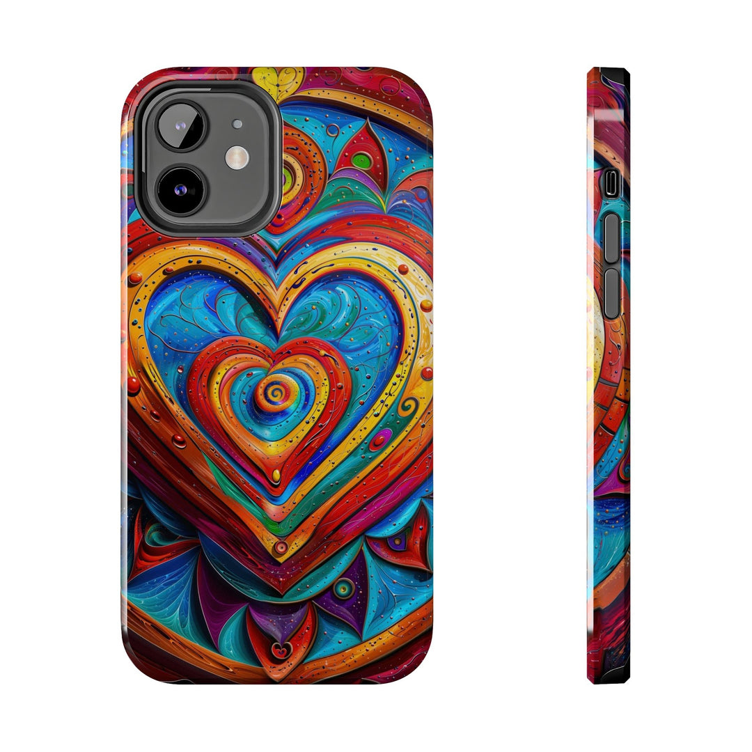 Vibrant Love Spiral - Tough Phone Case - Phone Case - g(0D·IO) - iPhone 12 - -