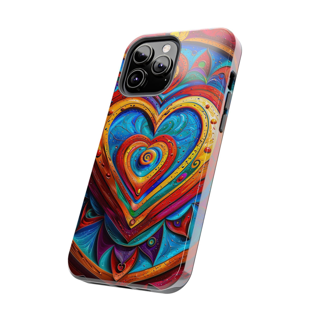 Vibrant Love Spiral - Tough Phone Case - Phone Case - g(0D·IO) - iPhone 13 Mini - -