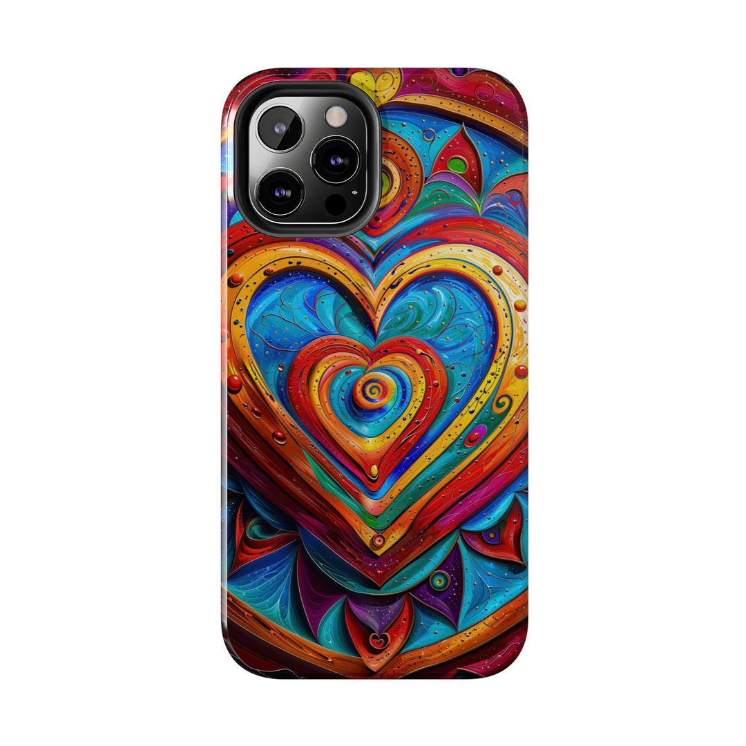 Vibrant Love Spiral - Tough Phone Case - Phone Case - g(0D·IO) - iPhone 13 Mini - -