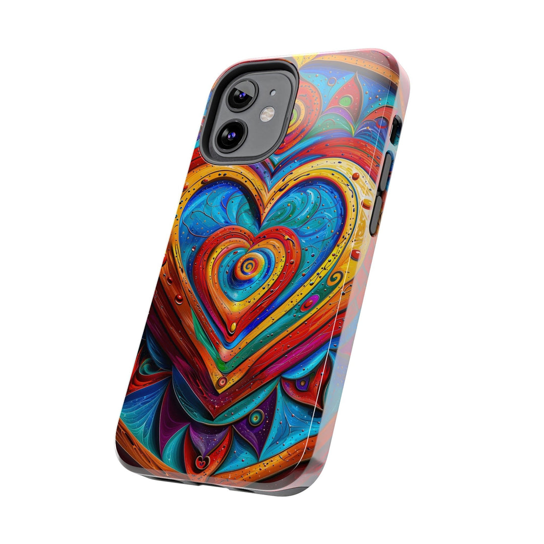 Vibrant Love Spiral - Tough Phone Case - Phone Case - g(0D·IO) - iPhone 13 Mini - -