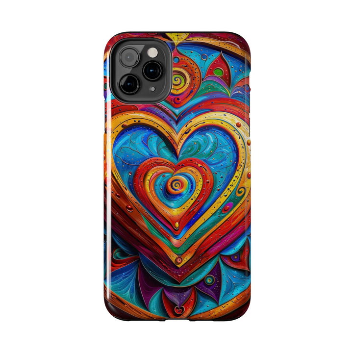 Vibrant Love Spiral - Tough Phone Case - Phone Case - g(0D·IO) - iPhone 13 Mini - -