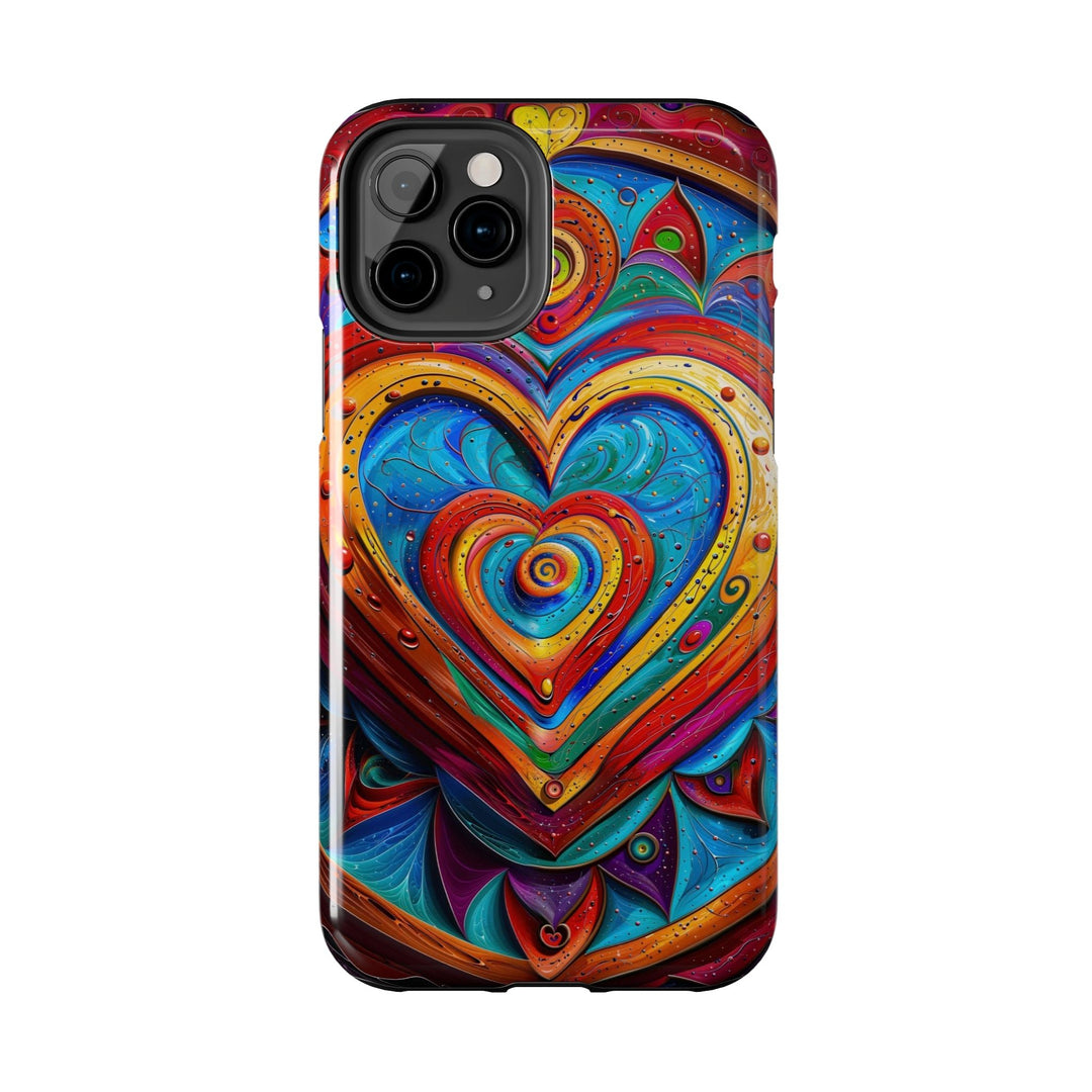 Vibrant Love Spiral - Tough Phone Case - Phone Case - g(0D·IO) - iPhone 13 Mini - -