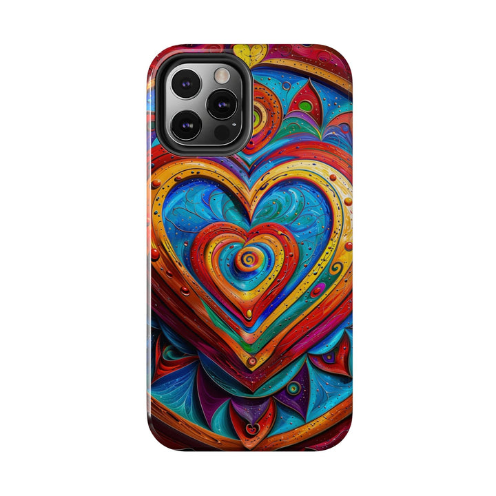 Vibrant Love Spiral - Tough Phone Case - Phone Case - g(0D·IO) - iPhone 13 Mini - -