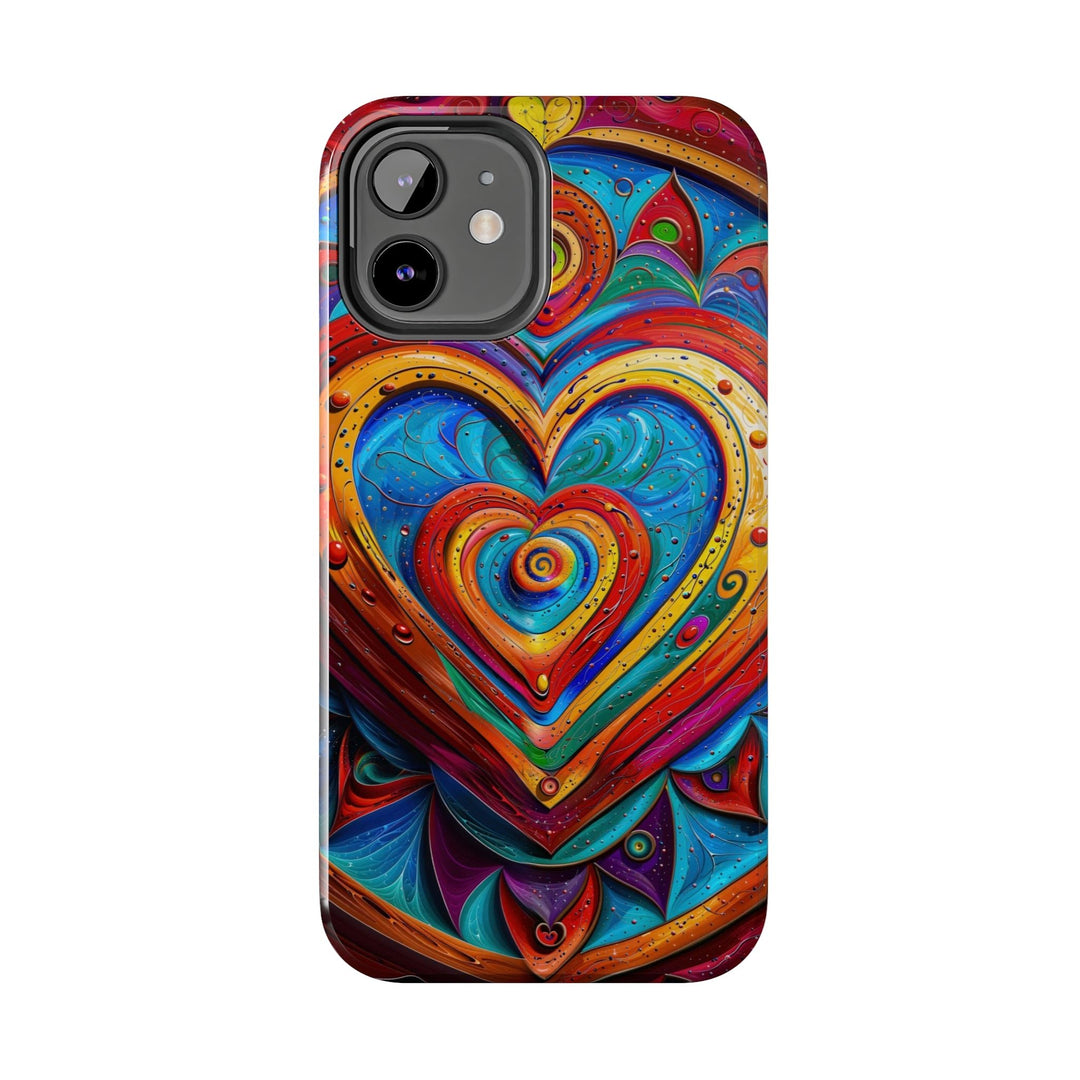 Vibrant Love Spiral - Tough Phone Case - Phone Case - g(0D·IO) - iPhone 13 Mini - -