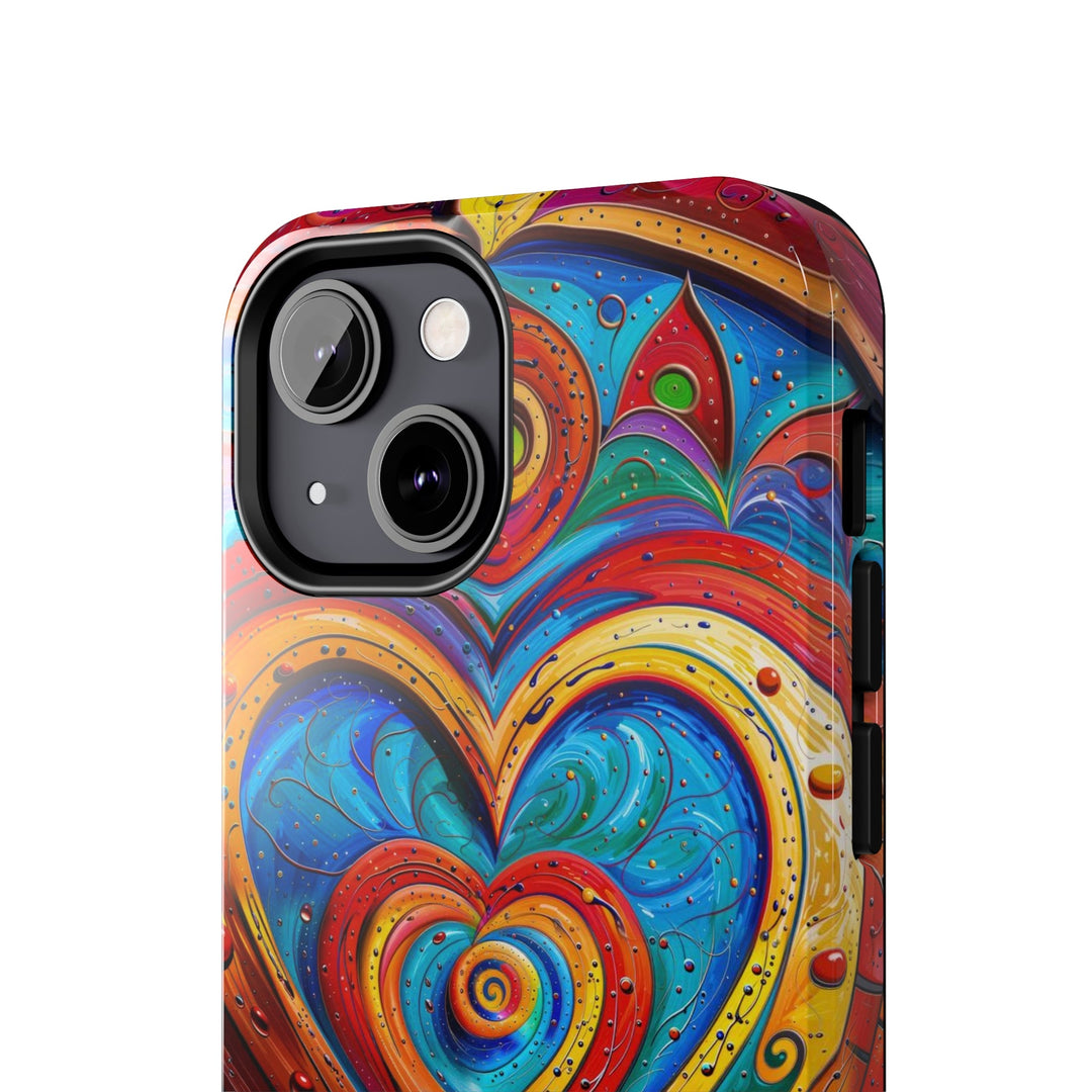 Vibrant Love Spiral - Tough Phone Case - Phone Case - g(0D·IO) - iPhone 13 Mini - -