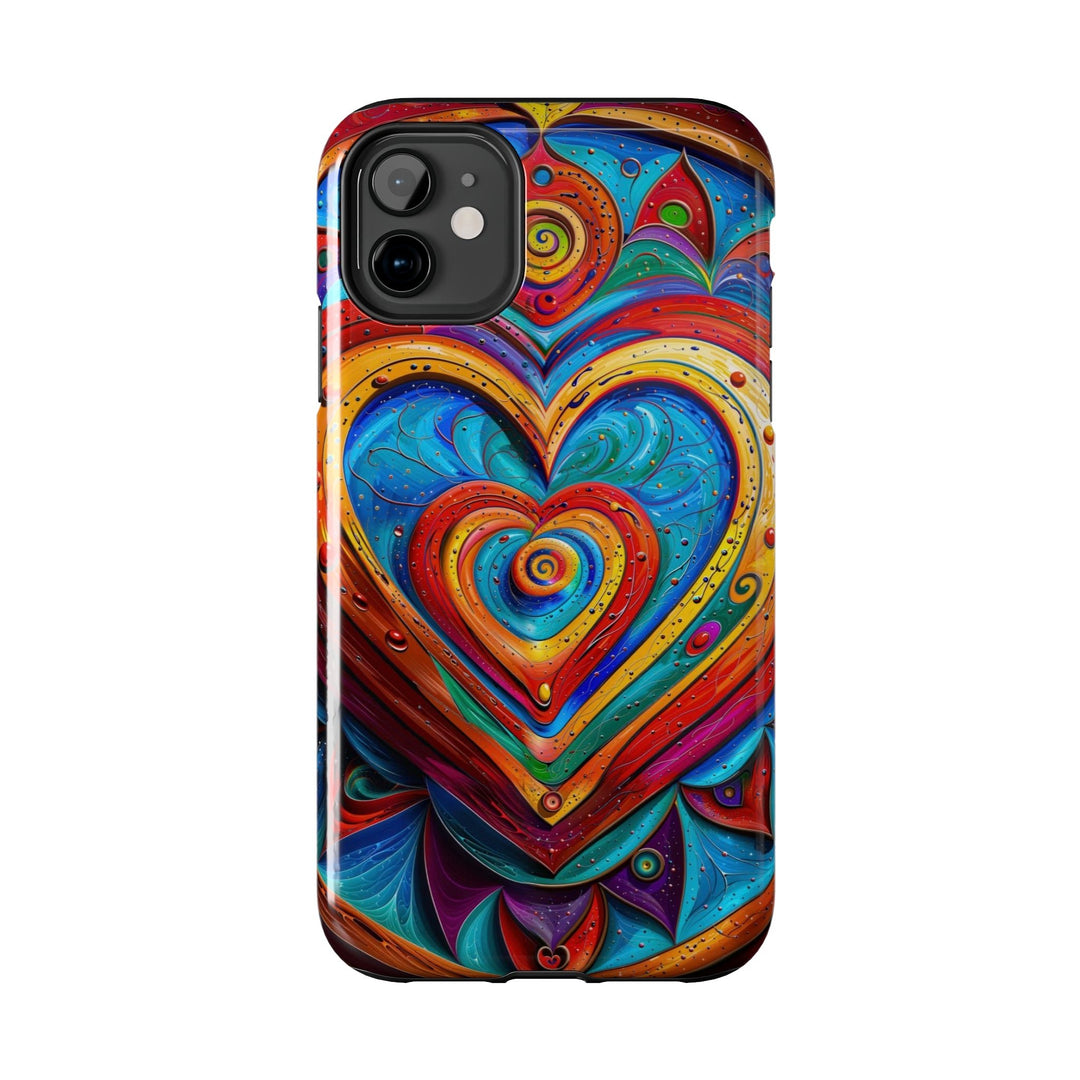 Vibrant Love Spiral - Tough Phone Case - Phone Case - g(0D·IO) - iPhone 13 Mini - -