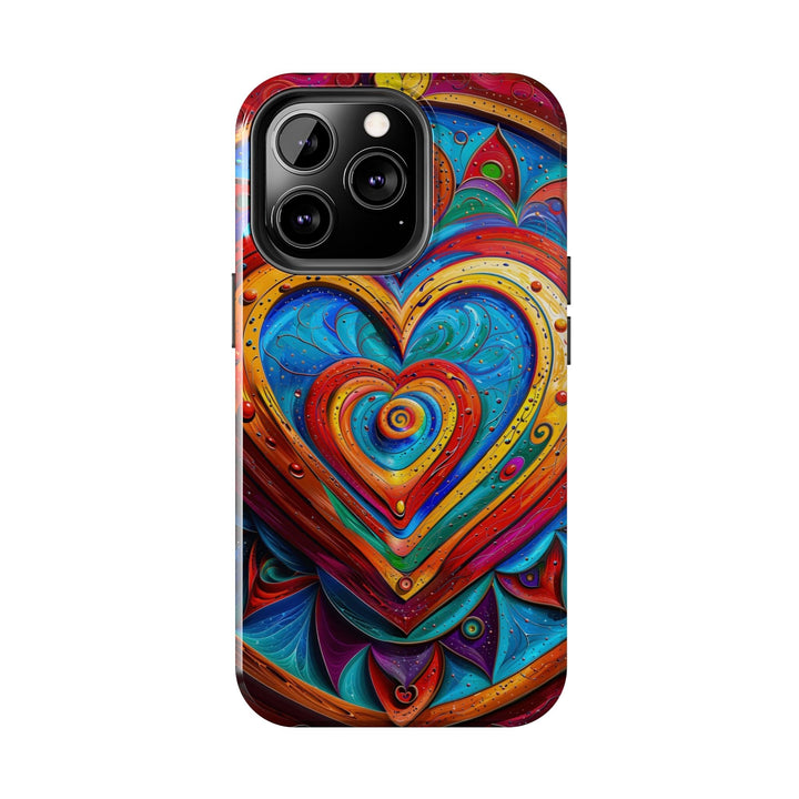 Vibrant Love Spiral - Tough Phone Case - Phone Case - g(0D·IO) - iPhone 13 Mini - -