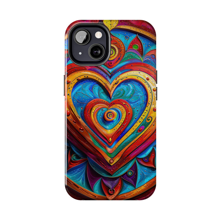 Vibrant Love Spiral - Tough Phone Case - Phone Case - g(0D·IO) - iPhone 13 Mini - -