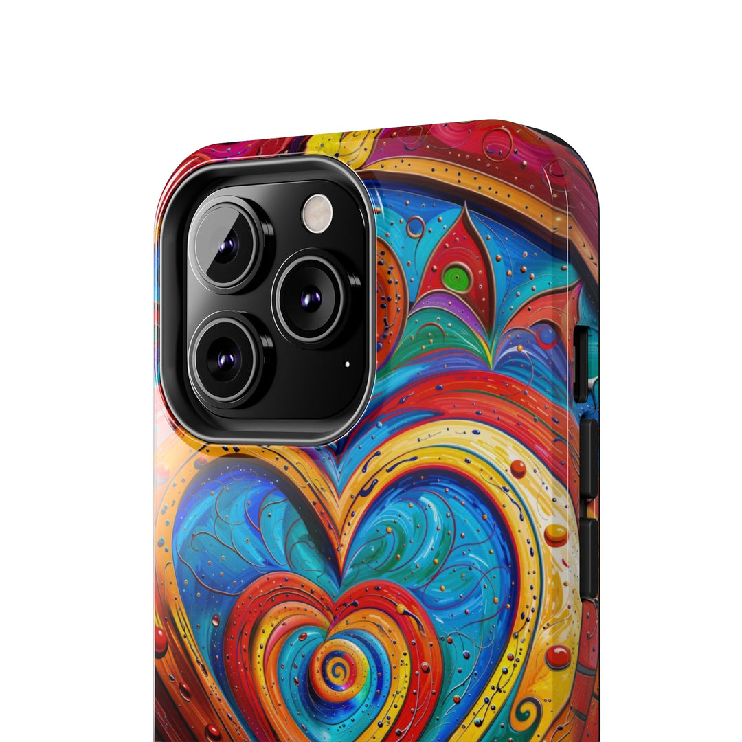 Vibrant Love Spiral - Tough Phone Case - Phone Case - g(0D·IO) - iPhone 13 Mini - -