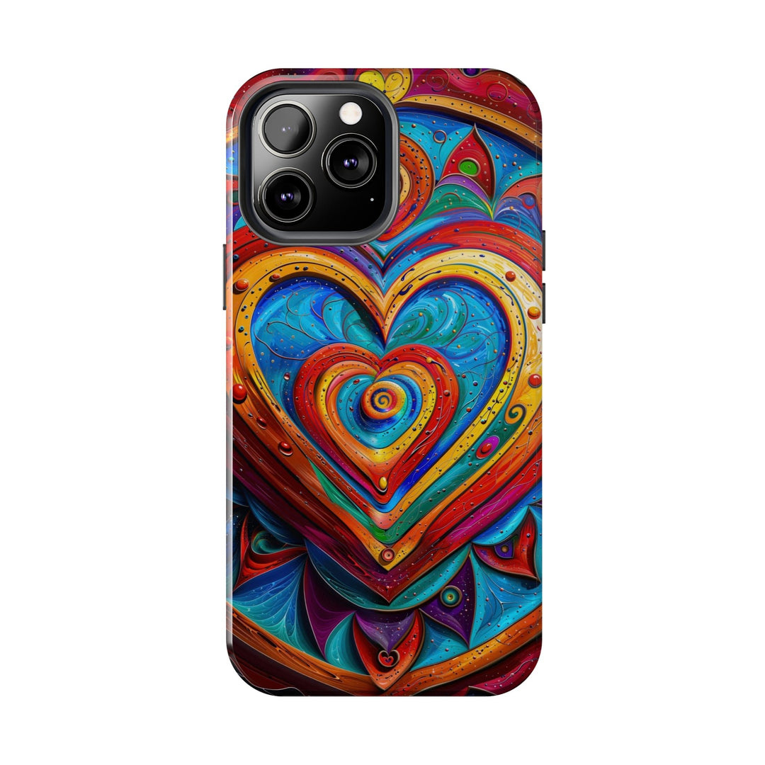 Vibrant Love Spiral - Tough Phone Case - Phone Case - g(0D·IO) - iPhone 13 Mini - -