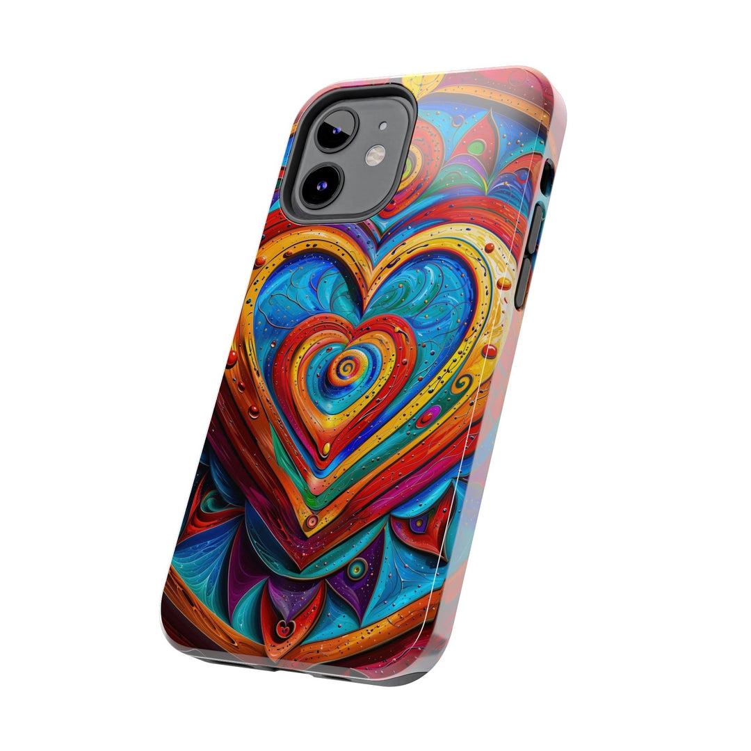 Vibrant Love Spiral - Tough Phone Case - Phone Case - g(0D·IO) - iPhone 13 Mini - -