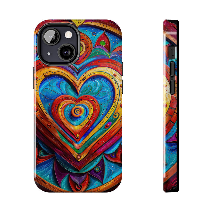 Vibrant Love Spiral - Tough Phone Case - Phone Case - g(0D·IO) - iPhone 13 Mini - -