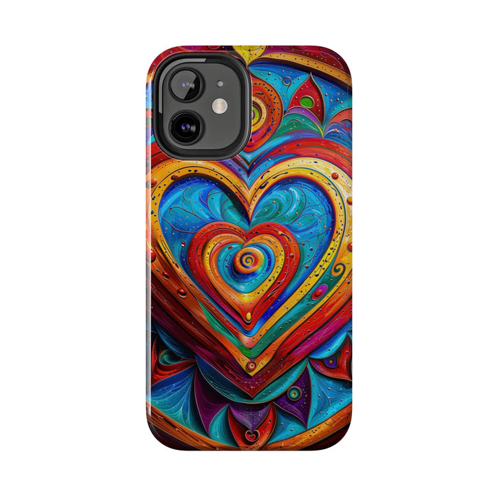 Vibrant Love Spiral - Tough Phone Case - Phone Case - g(0D·IO) - iPhone 13 Mini - -