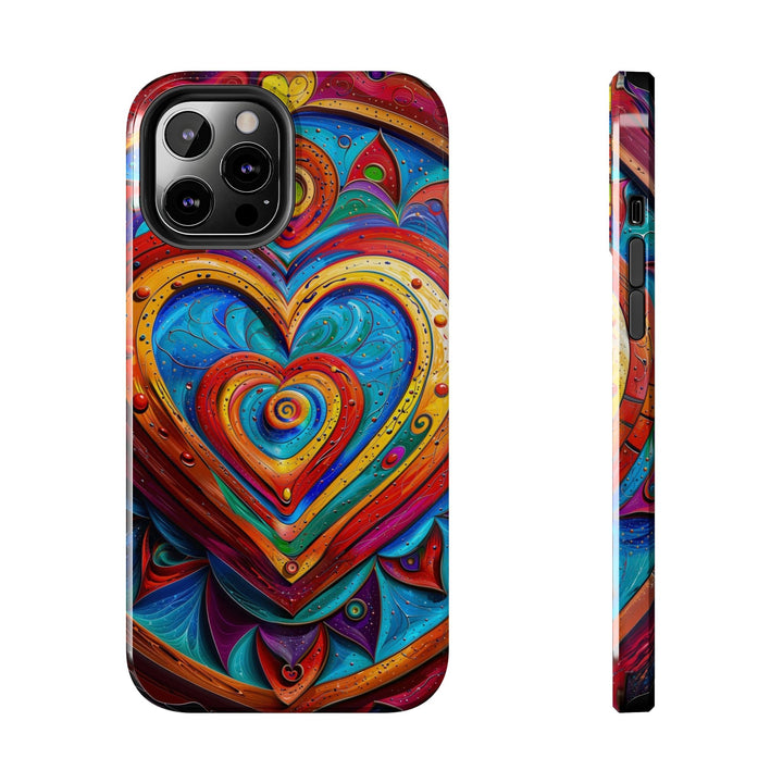 Vibrant Love Spiral - Tough Phone Case - Phone Case - g(0D·IO) - iPhone 12 Pro Max - -