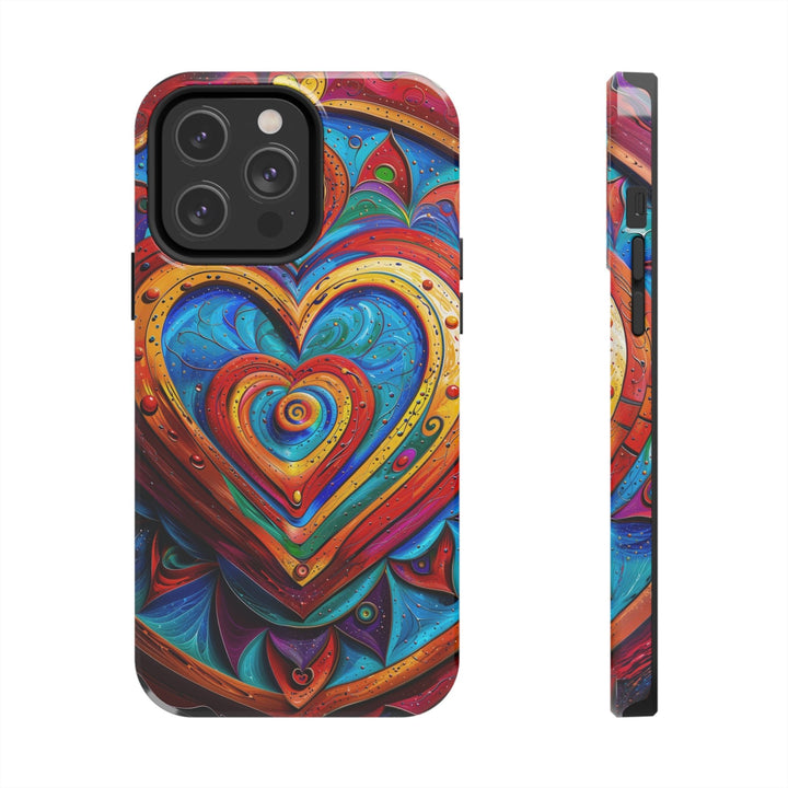 Vibrant Love Spiral - Tough Phone Case - Phone Case - g(0D·IO) - iPhone 14 Pro Max - -