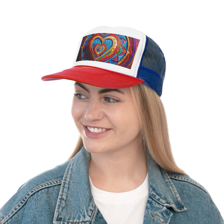 Vibrant Love Spiral - Trucker Hat - Hats - g(0D·IO) - Pink - One size -