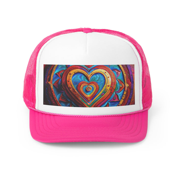 Vibrant Love Spiral - Trucker Hat - Hats - g(0D·IO) - Pink - One size -