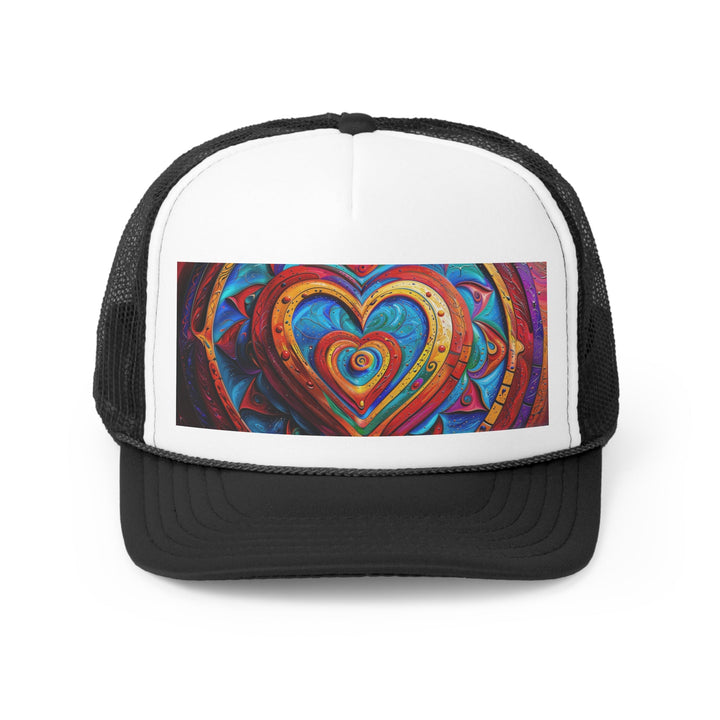 Vibrant Love Spiral - Trucker Hat - Hats - g(0D·IO) - Black - One size -