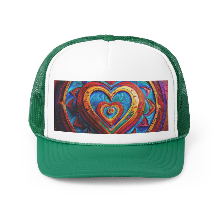 Vibrant Love Spiral - Trucker Hat - Hats - g(0D·IO) - Green - One size -