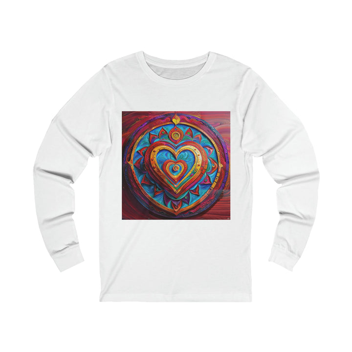 Vibrant Love Spiral - Unisex Jersey Long Sleeve Tee - Long-sleeve - g(0D·IO) - S - White -