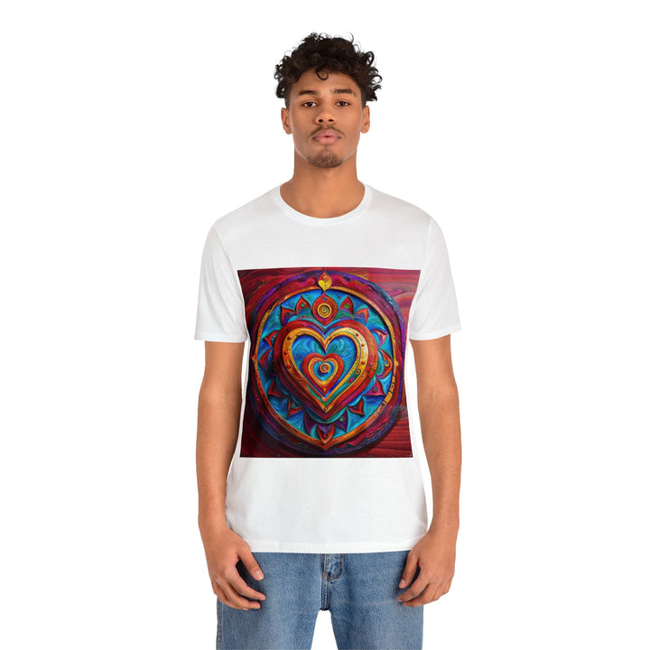 Vibrant Love Spiral - Unisex Jersey Short Sleeve Tee - T-Shirt - g(0D·IO) - Black - S -