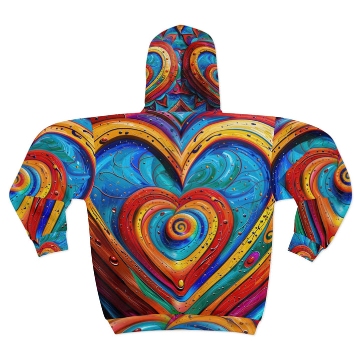 Vibrant Love Spiral - Unisex Zip Hoodie - All Over Prints - g(0D·IO) - XS - -