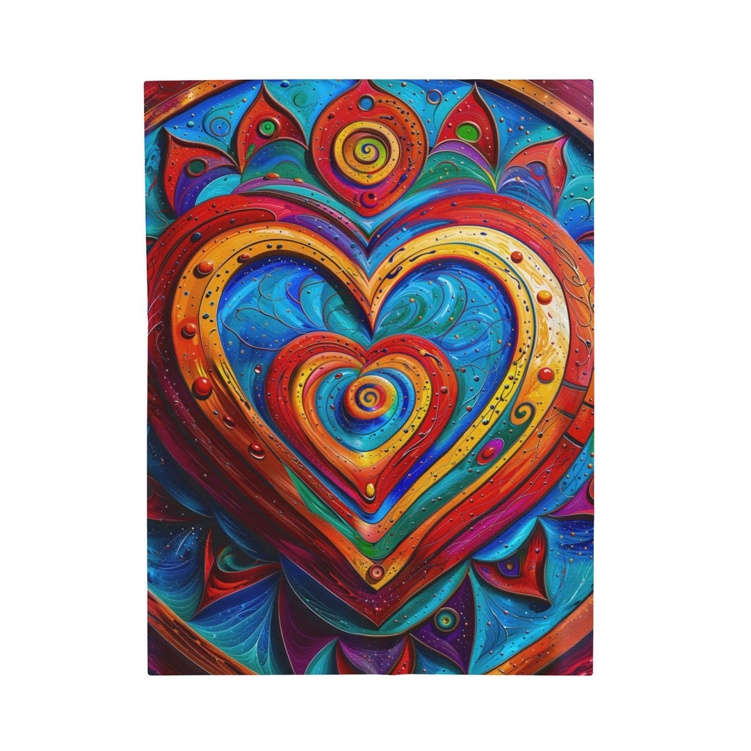 Vibrant Love Spiral - Velveteen Plush Blanket - All Over Prints - g(0D·IO) - 30" × 40" - -