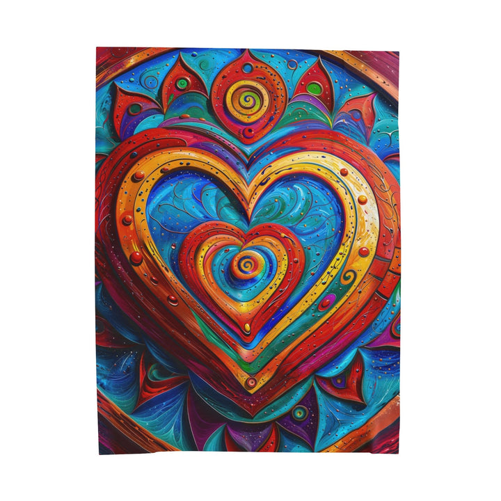 Vibrant Love Spiral - Velveteen Plush Blanket - All Over Prints - g(0D·IO) - 60" × 80" - -