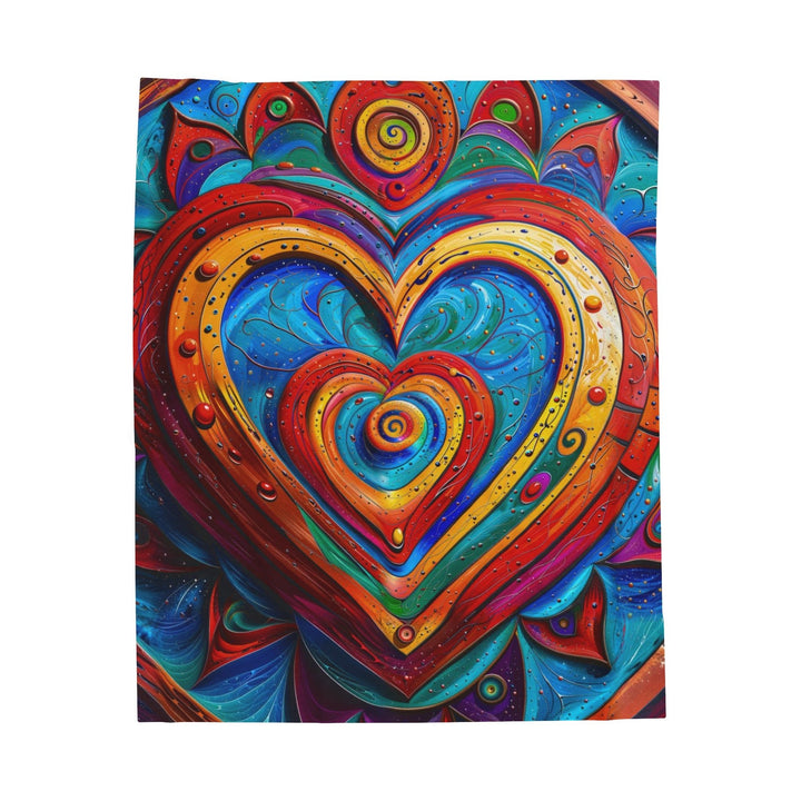 Vibrant Love Spiral - Velveteen Plush Blanket - All Over Prints - g(0D·IO) - 50" × 60" - -