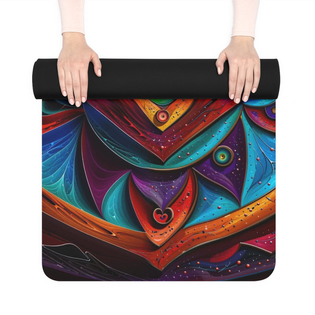 Vibrant Love Spiral - Yoga Mat - Home Decor - g(0D·IO) - 24” x 68” - -