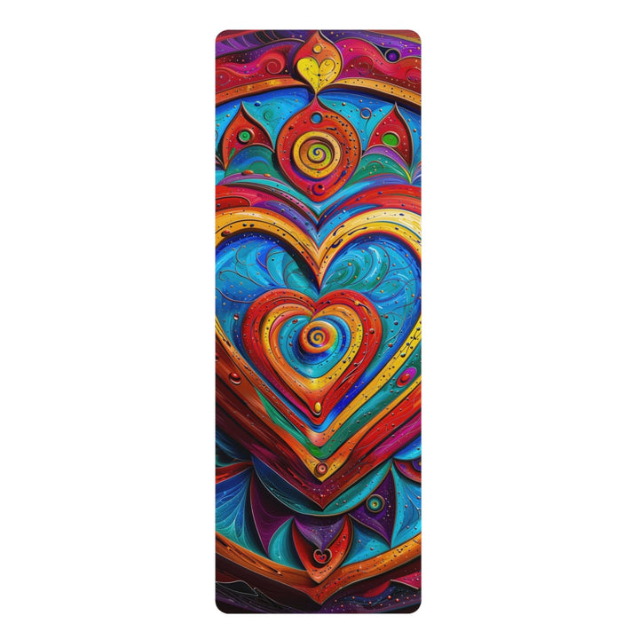 Vibrant Love Spiral - Yoga Mat - Home Decor - g(0D·IO) - 24” x 68” - -