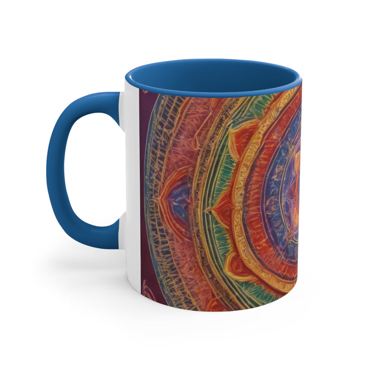 Vibrant Mandala Essence - Accent Coffee Mug - Mug - g(0D·IO) - Pink - 11oz -