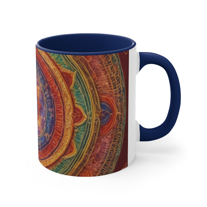 Vibrant Mandala Essence - Accent Coffee Mug - Mug - g(0D·IO) - Pink - 11oz -