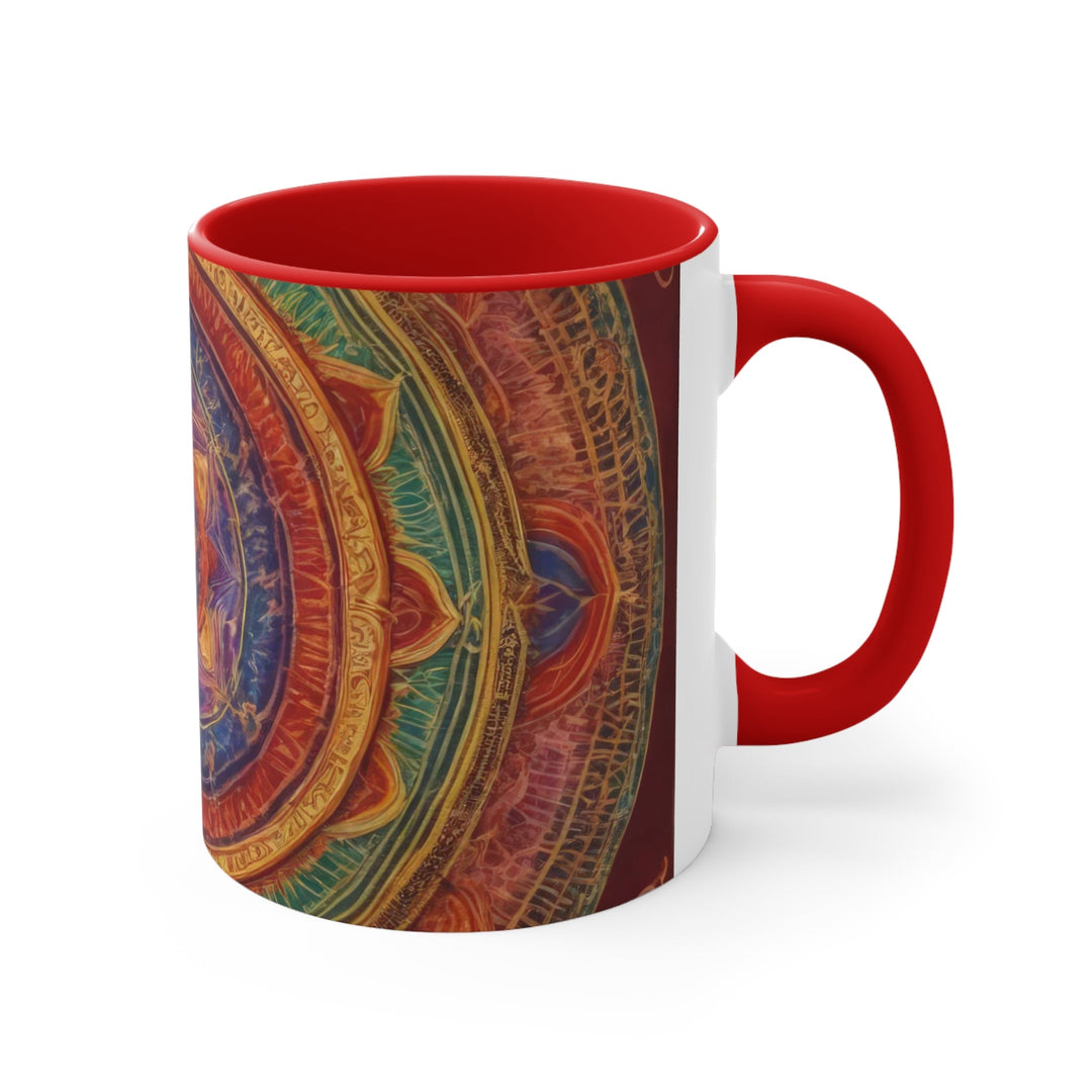 Vibrant Mandala Essence - Accent Coffee Mug - Mug - g(0D·IO) - Pink - 11oz -