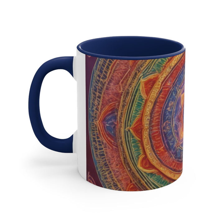 Vibrant Mandala Essence - Accent Coffee Mug - Mug - g(0D·IO) - Pink - 11oz -