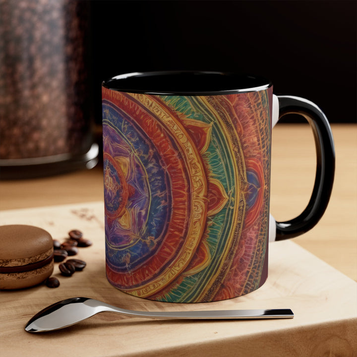 Vibrant Mandala Essence - Accent Coffee Mug - Mug - g(0D·IO) - Pink - 11oz -