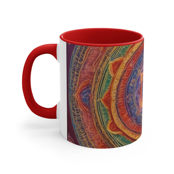 Vibrant Mandala Essence - Accent Coffee Mug - Mug - g(0D·IO) - Pink - 11oz -