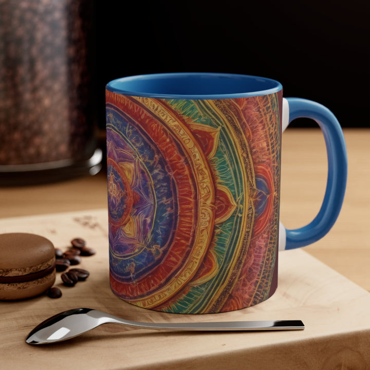 Vibrant Mandala Essence - Accent Coffee Mug - Mug - g(0D·IO) - Pink - 11oz -