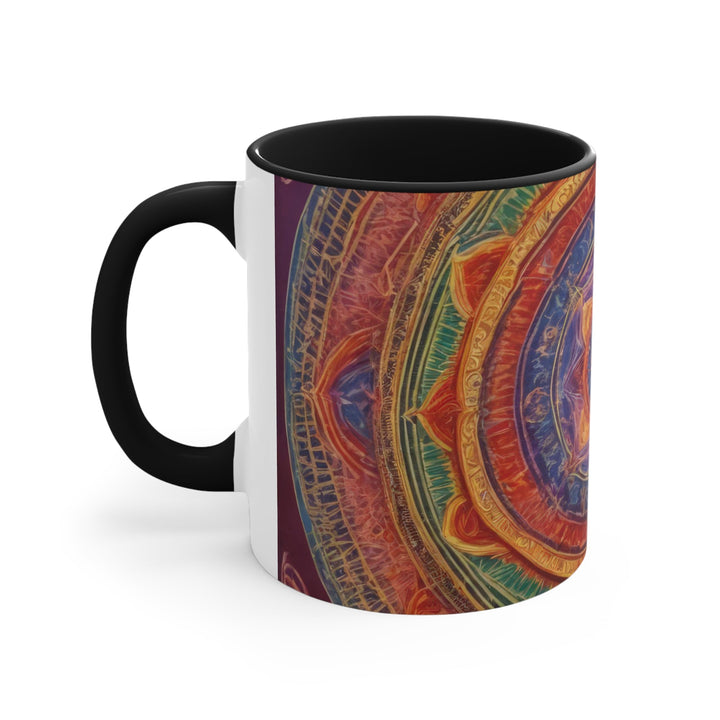 Vibrant Mandala Essence - Accent Coffee Mug - Mug - g(0D·IO) - Pink - 11oz -