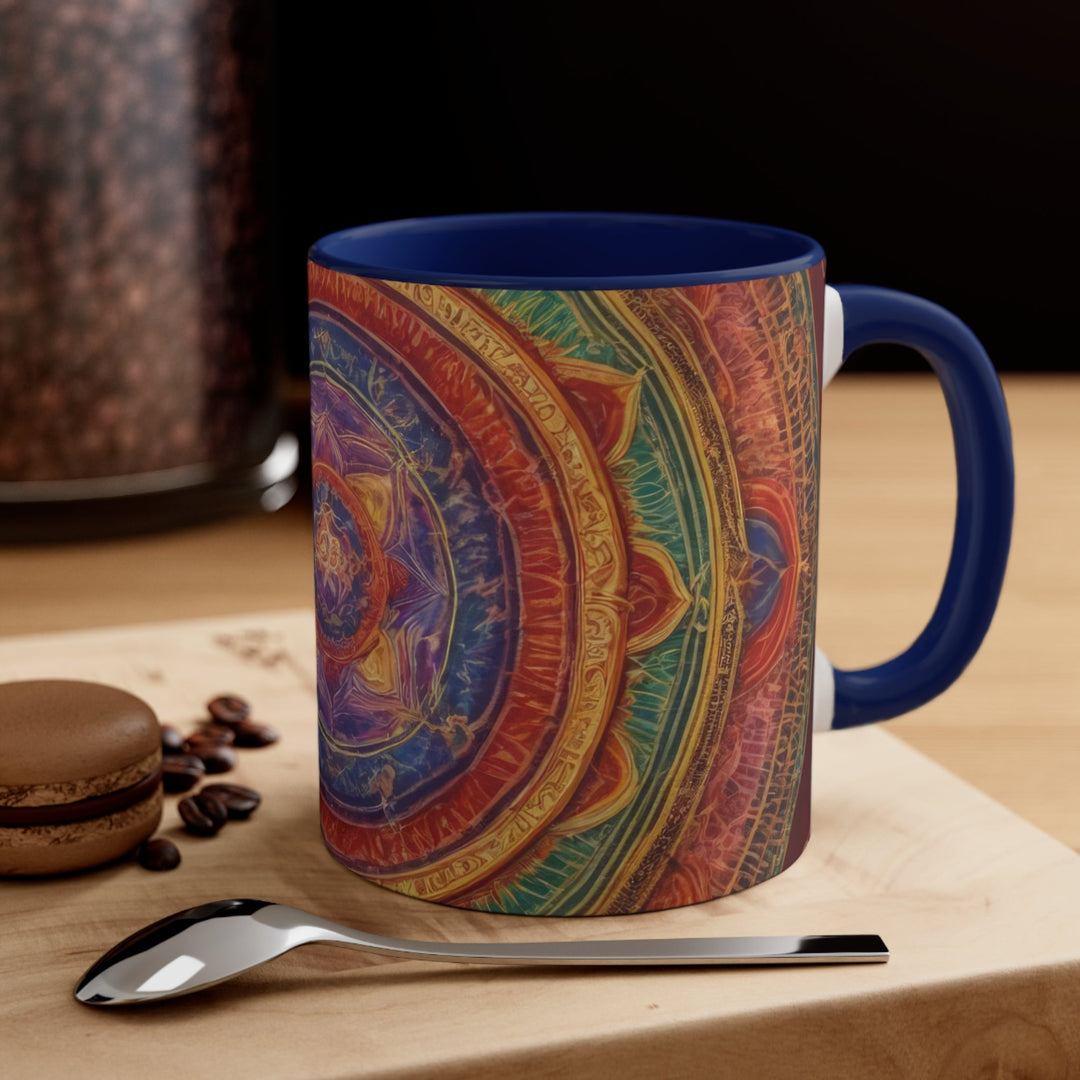 Vibrant Mandala Essence - Accent Coffee Mug - Mug - g(0D·IO) - Pink - 11oz -