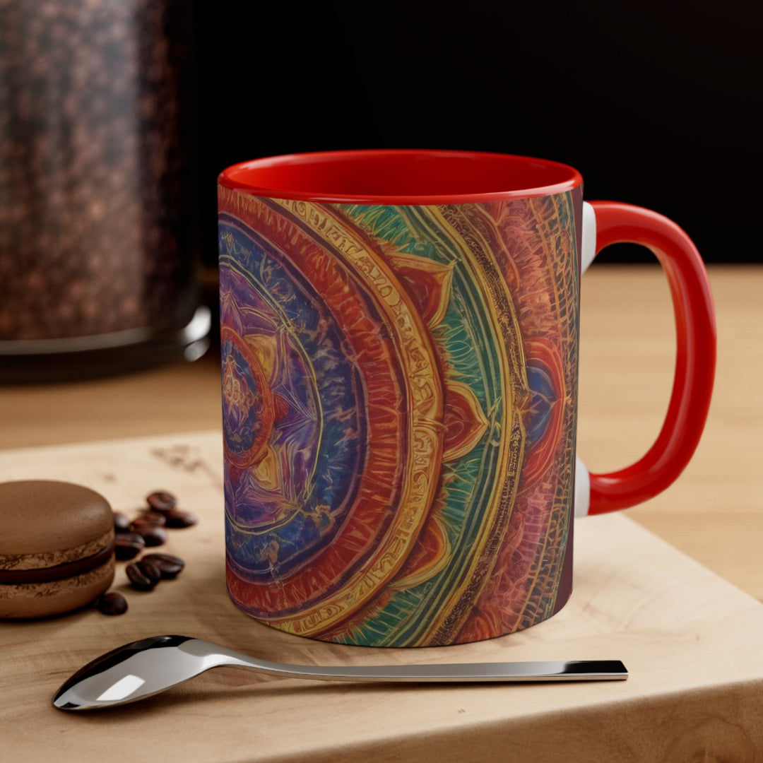 Vibrant Mandala Essence - Accent Coffee Mug - Mug - g(0D·IO) - Pink - 11oz -